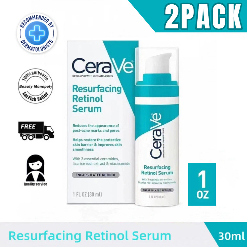 2X CeraV Resurfacing Retinol Serum Post-Acne Marks Treatment - 1oz