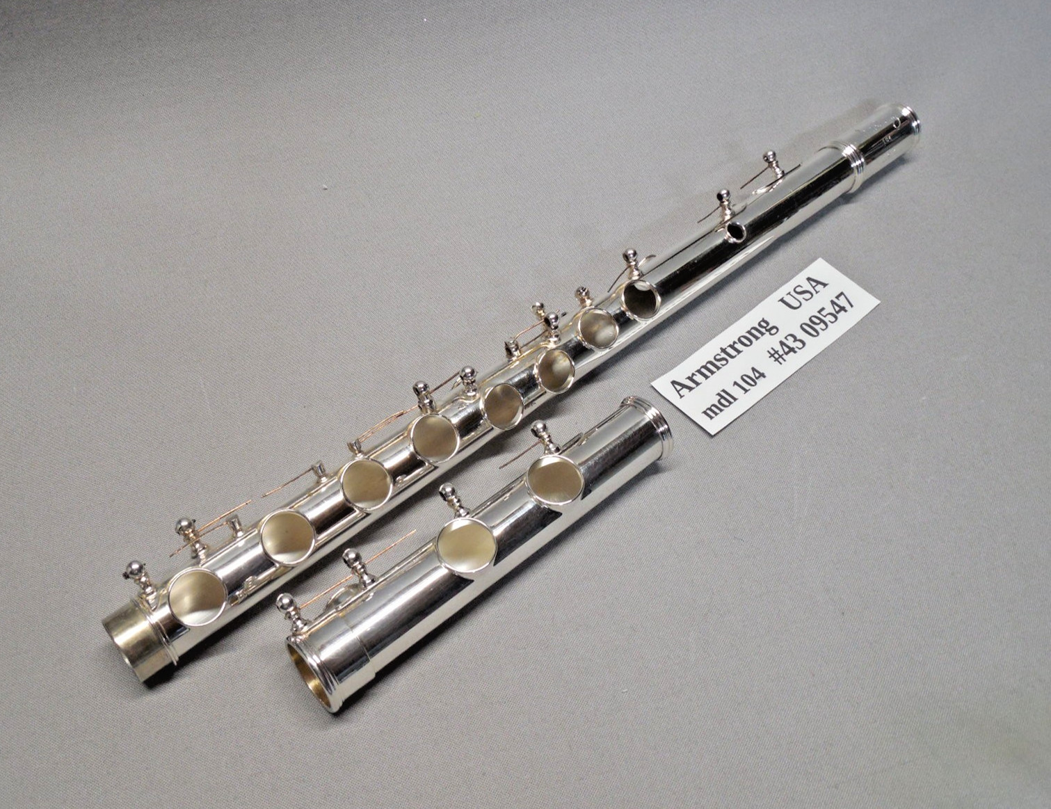 Armstrong 104 Silver Plated Flute w/ Case New Pads Polished Reconditioned