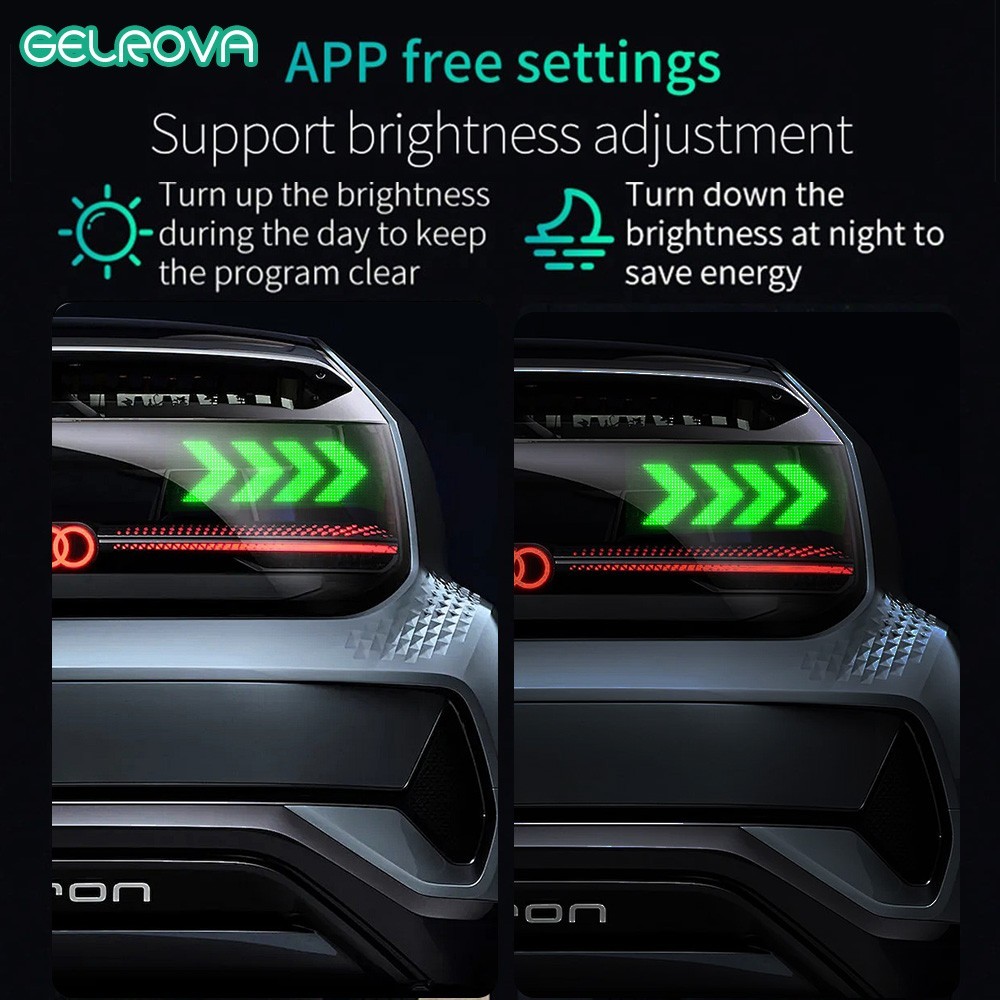 Gelrova Dual-Panel Devil Eyes LED Car Windshield Display w/ Remote & App Control