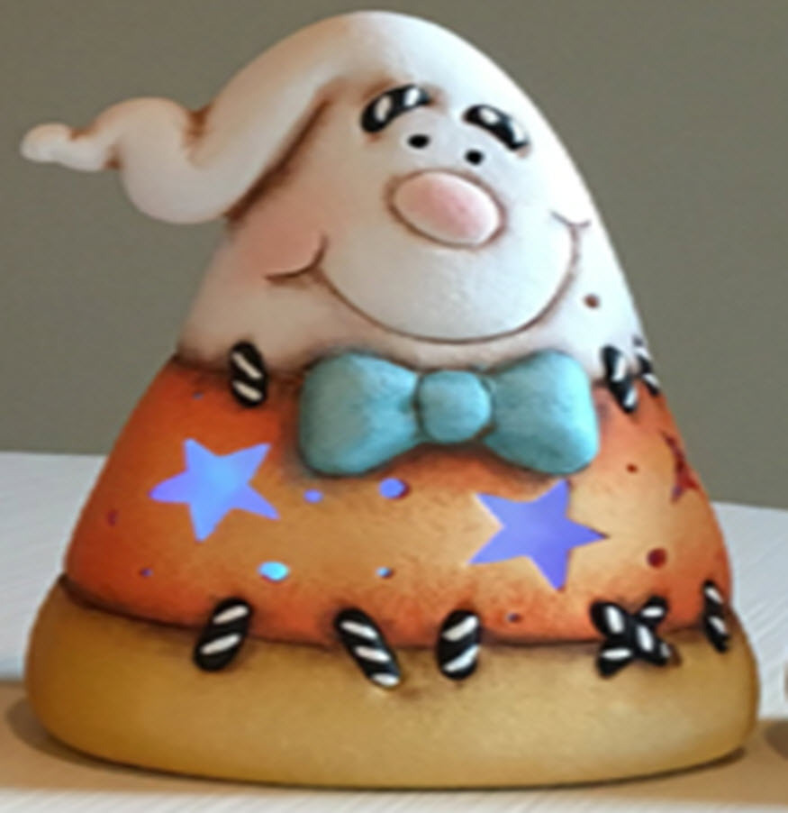 Ceramic Bisque~~ Ready to Paint ~~Small Candy Corn with Face on each side