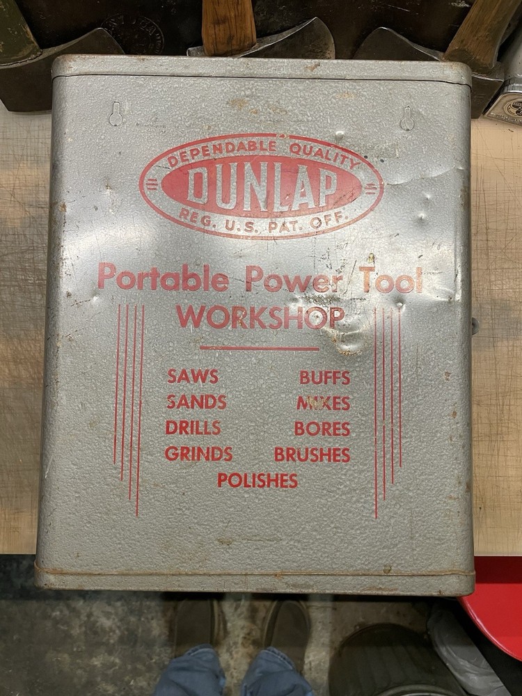 Vintage Dunlap Tool Box - Portable Power Tool Workshop Tool Box