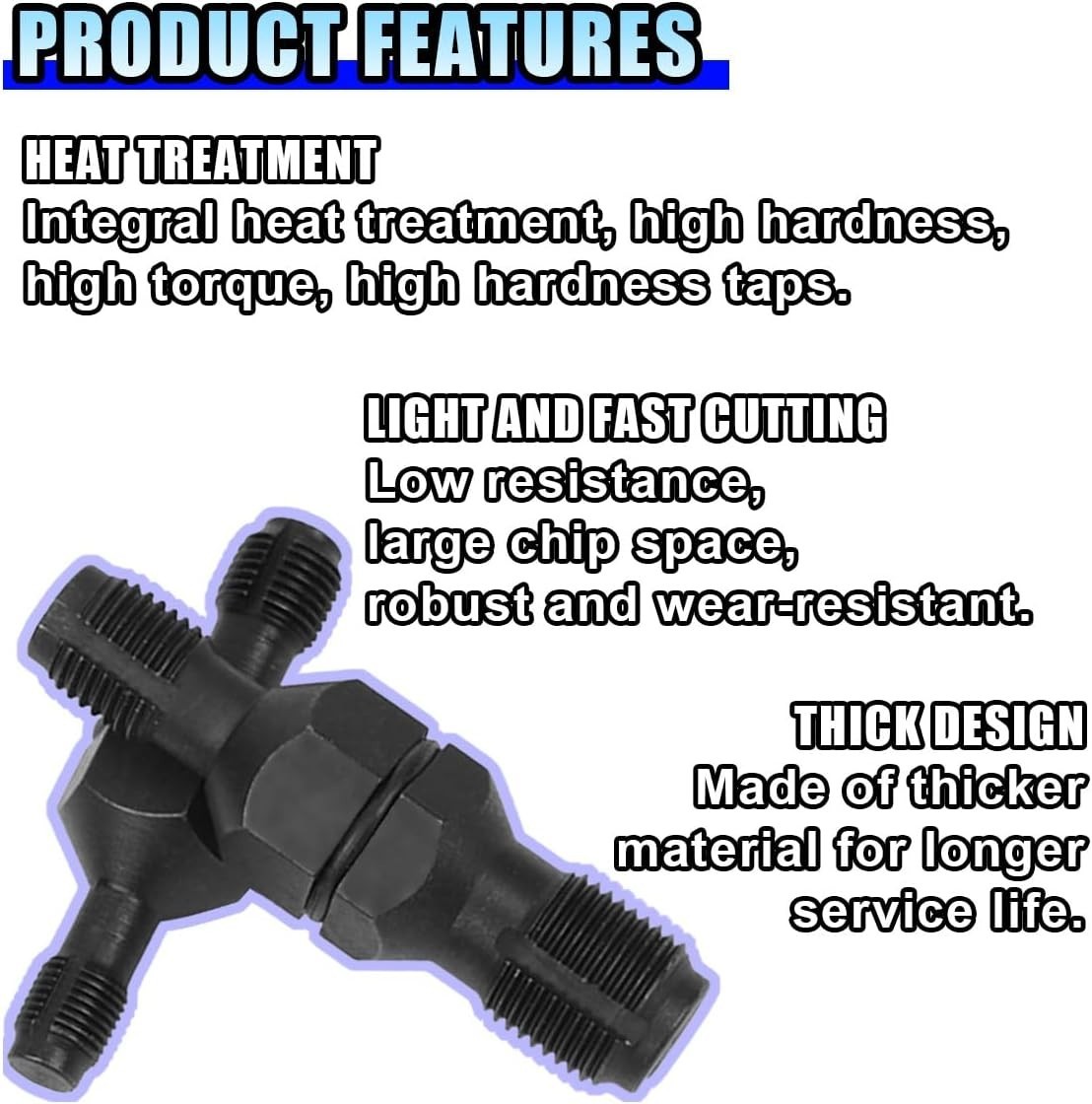 Spark Plug Thread Chaser Tool, Double-Ended Engine Spark Plug Tapper, Rust Re...