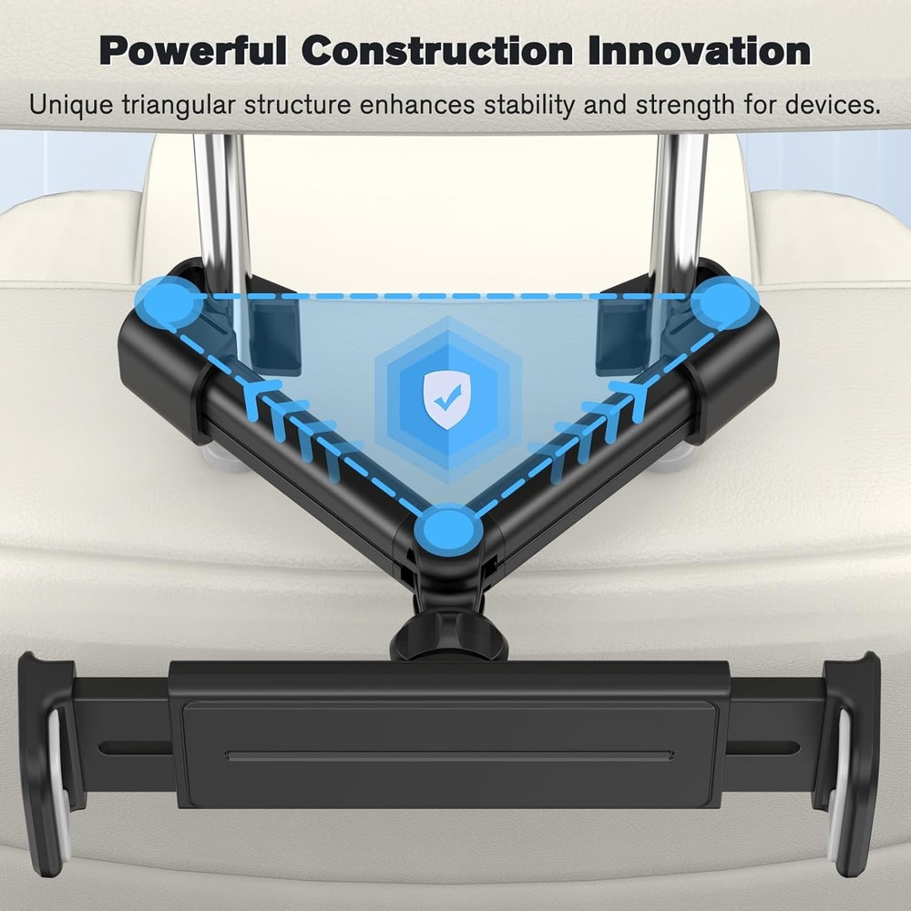 Car Headrest Tablet Holder Adjustable Mount for iPad iPhone Galaxy 6-13" Devices