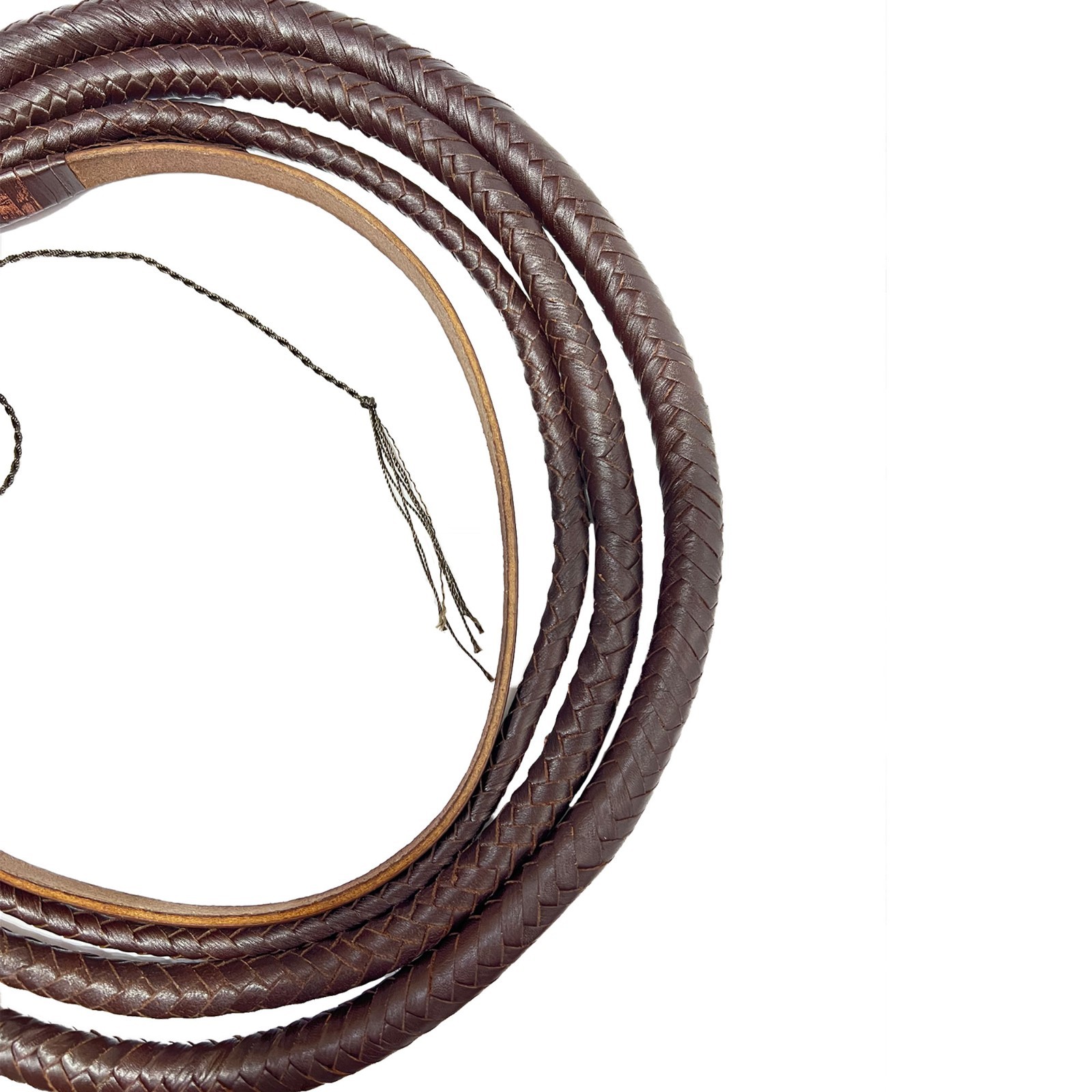 Genuine Kangaroo Hide Leather Bullwhip Brown 04 to 10ft Long 16 Plaits Bull Whip