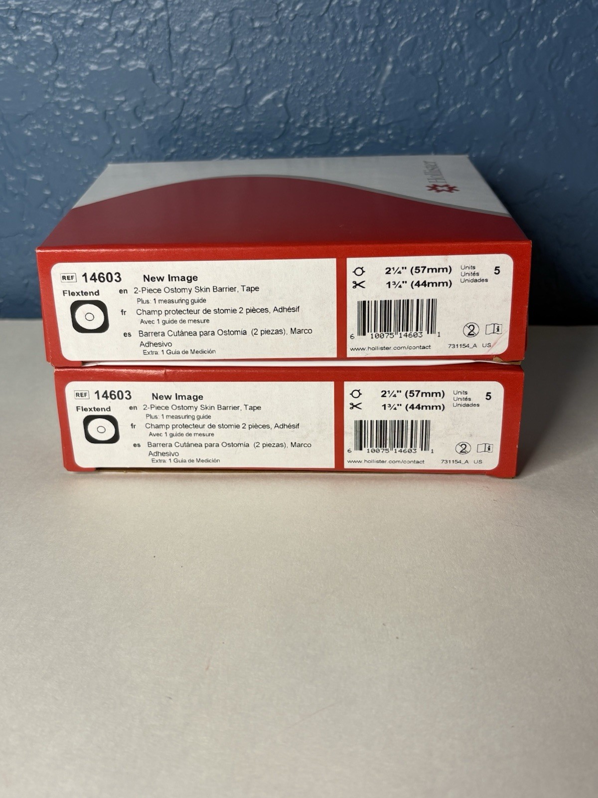 10-Hollister 14603 New Image 2 Piece Skin Barrier, 2 Boxes of 5 Each - Exp 2030