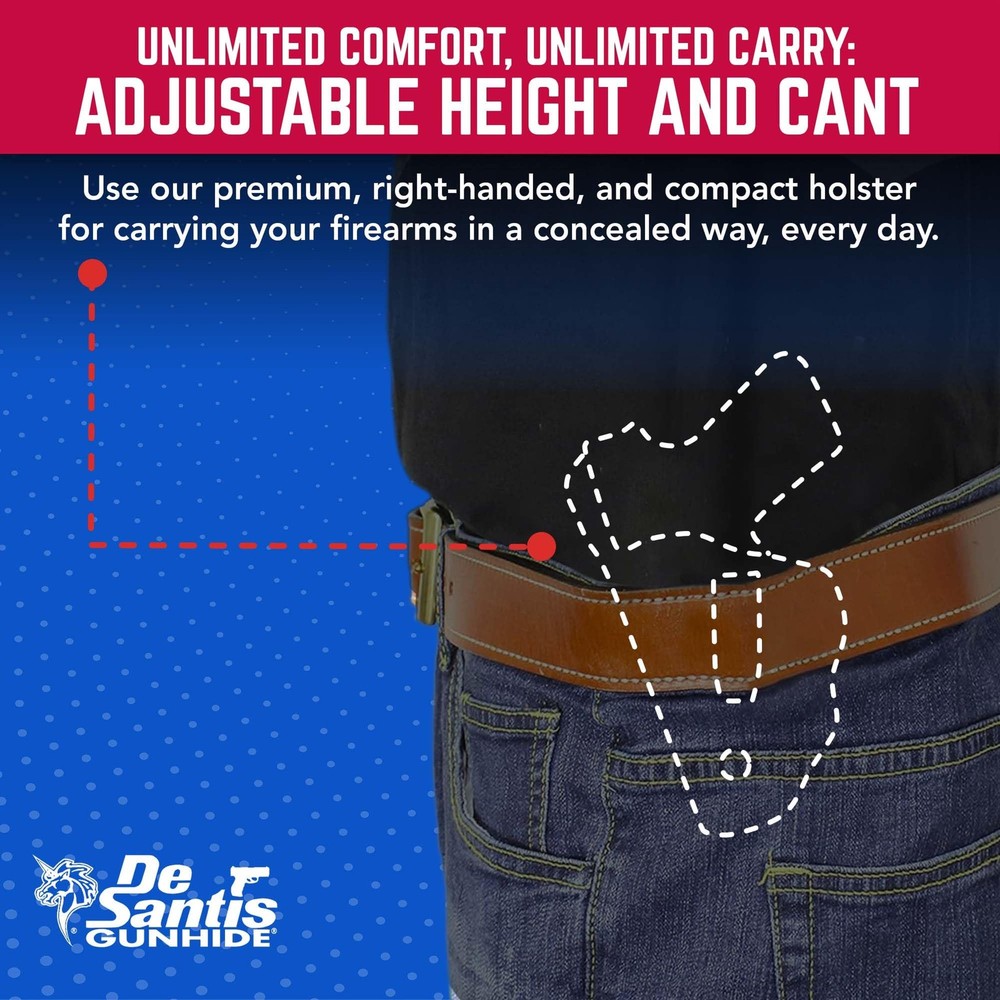 DeSantis Variable 87 IWB Holster P365, Hellcat - Right Hand Draw