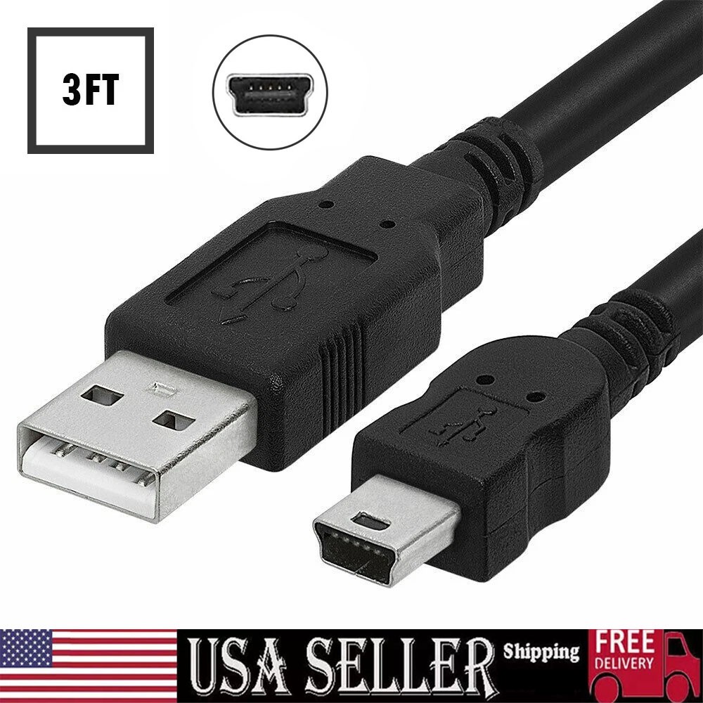 3FT Mini USB Data Sync Charger Charging Cable Cord SatNavs, Dash Cam