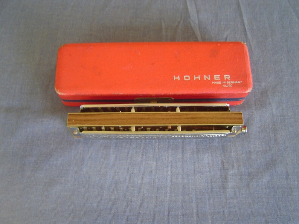 HOHNER "64 CHROMONICA" MODEL 280/64 "C" & RED STORAGE CASE