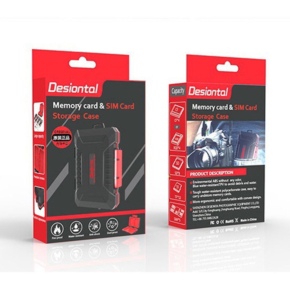 Camera Memory Card Box SD Card Protection Box Waterproof Storage Box US