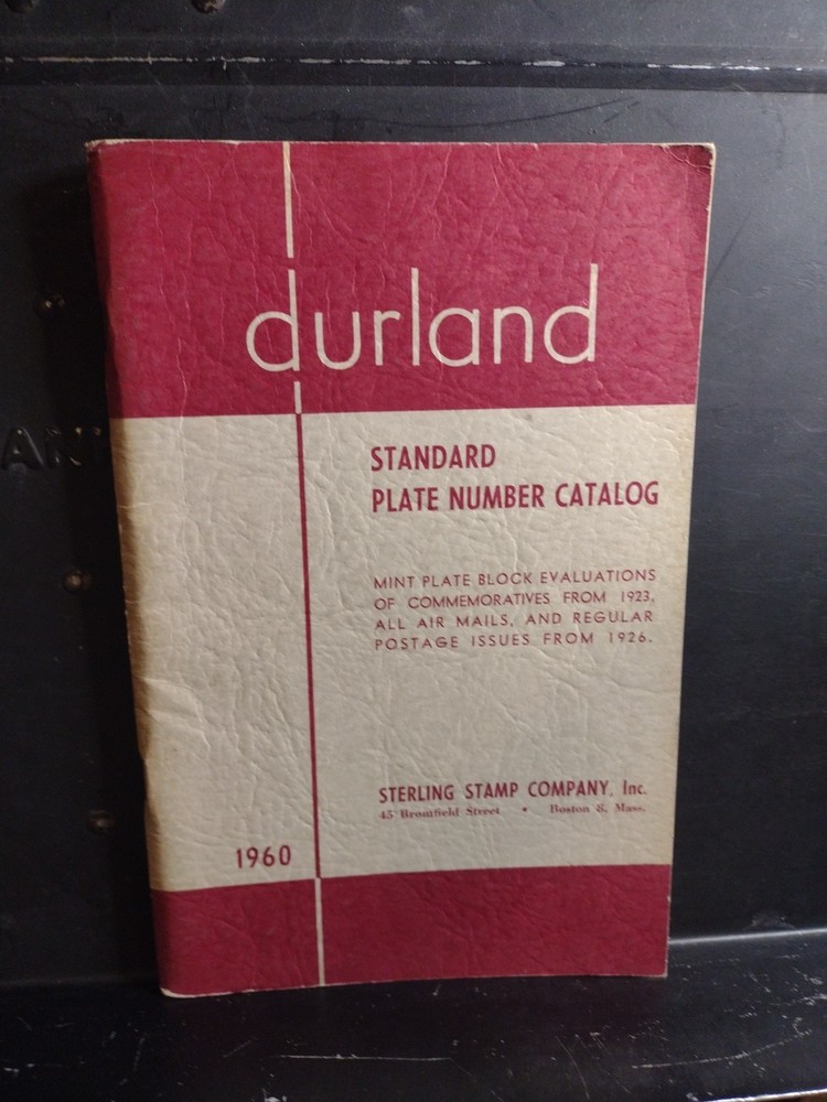 Durland 1960 Standard Plate Number Catalog Very Good Condition