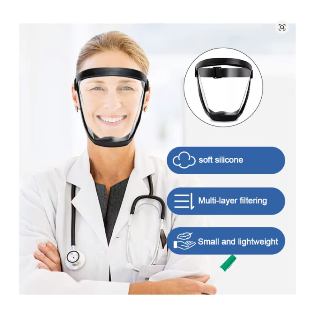 Transparent Face Shield Full Face Anti-Fog Protector for Work & Kitchen