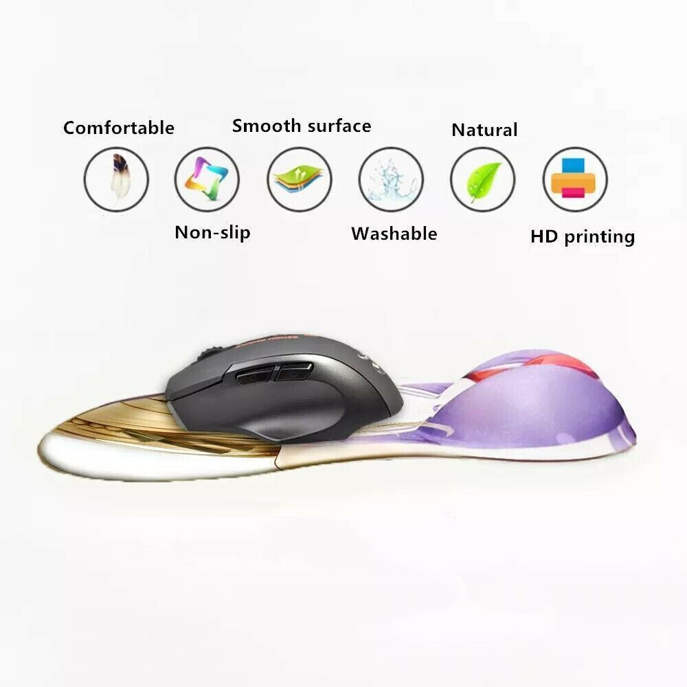 3D Mousepad Oppai Mouse pad with Wrist Rest Pain Relief Anime Manga pad Rogue