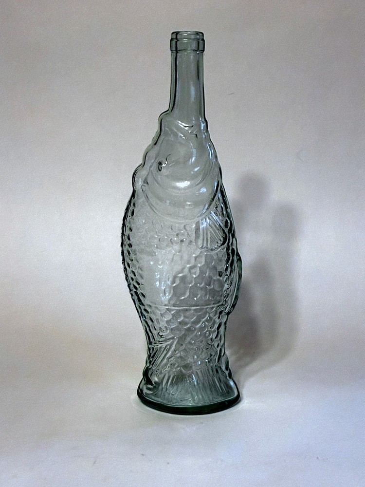 13" Light Green Tall Fish Bottle