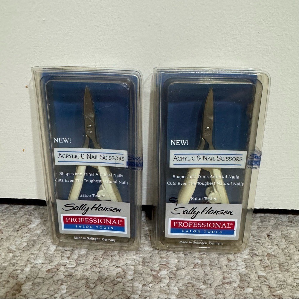 (2) Professional Acrylic & Nail Scissors - Silver