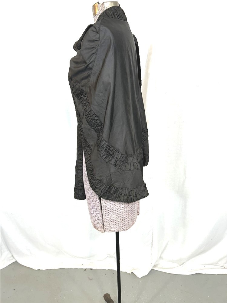 antique shawl cape bombazine black one size handmade Civil War Era real 1850