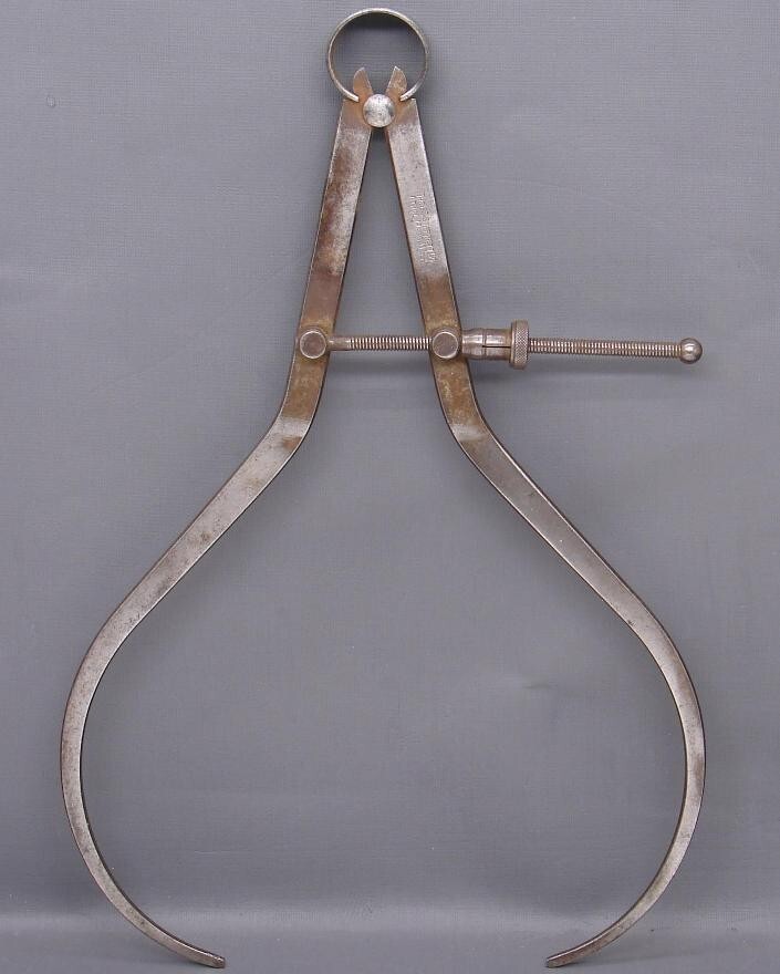 STARRETT 79B-10 Spring Type 10" Yankee Outside Caliper Quick Spring Nut Flat Leg