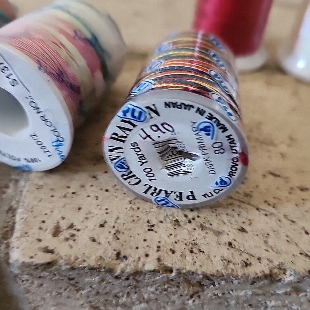 7 Spools Machine Embroidery Thread..Simthread, Unbranded