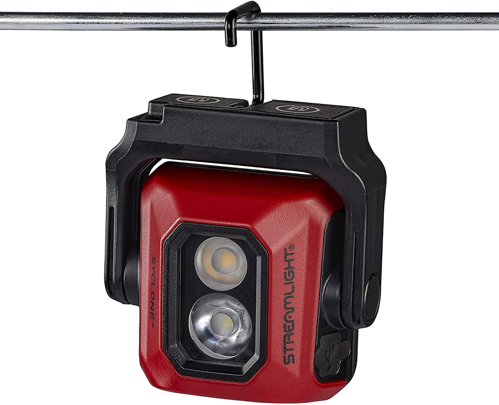 USB Rechargeable Compact Work Light Durable Water and Impact Resistant Red