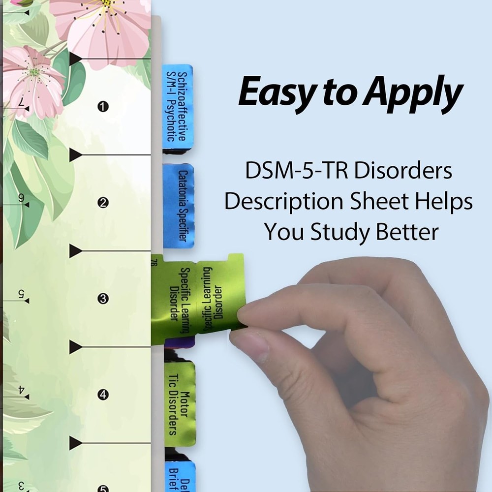 Index Tabs for DSM-5-TR 2022, Color-Coded and Laminated DSM-V-TR for...