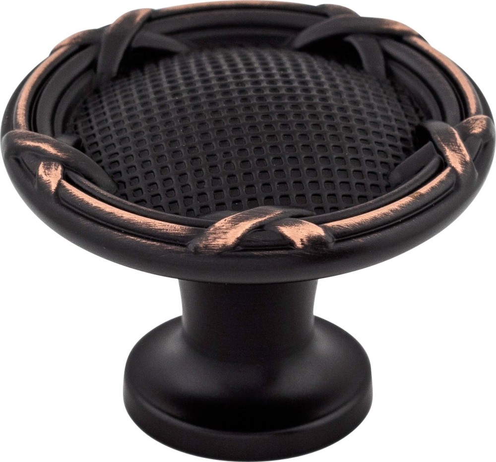 Top Knobs M1647 Ribbon & Reed Knob 1 1/4" Tuscan Bronze