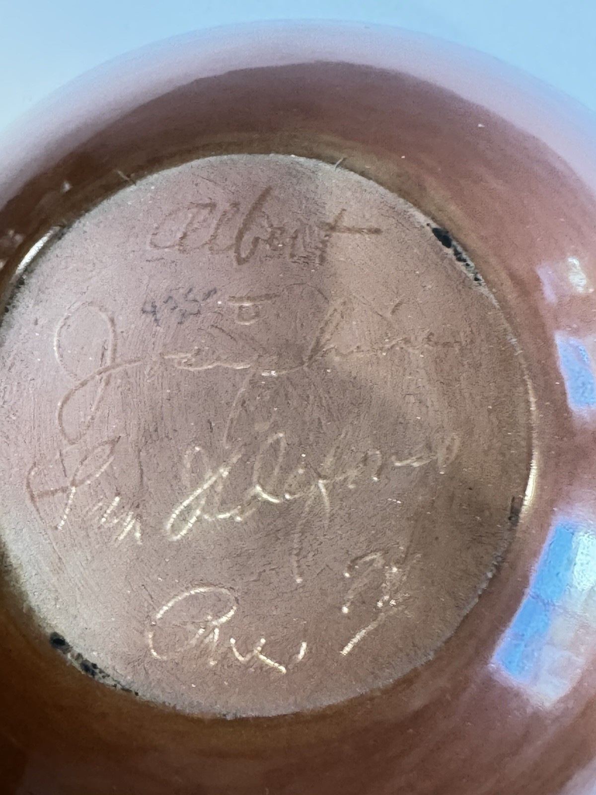 VERY FINE Albert & Josephine Vigil Red Pottery Vase San Ildefonso Pueblo 6"