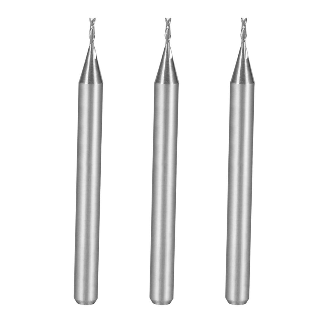 5PACK 1/8" Shank 0.8mm x 3mm Carbide End Mill CNC Router Bits Milling 2 Flutes