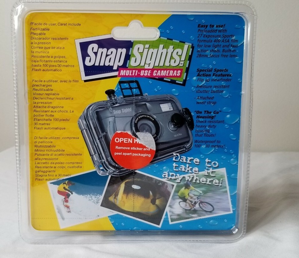 Snap Sights Multi Use Camera Sport Utility Cam Flash Waterproof New