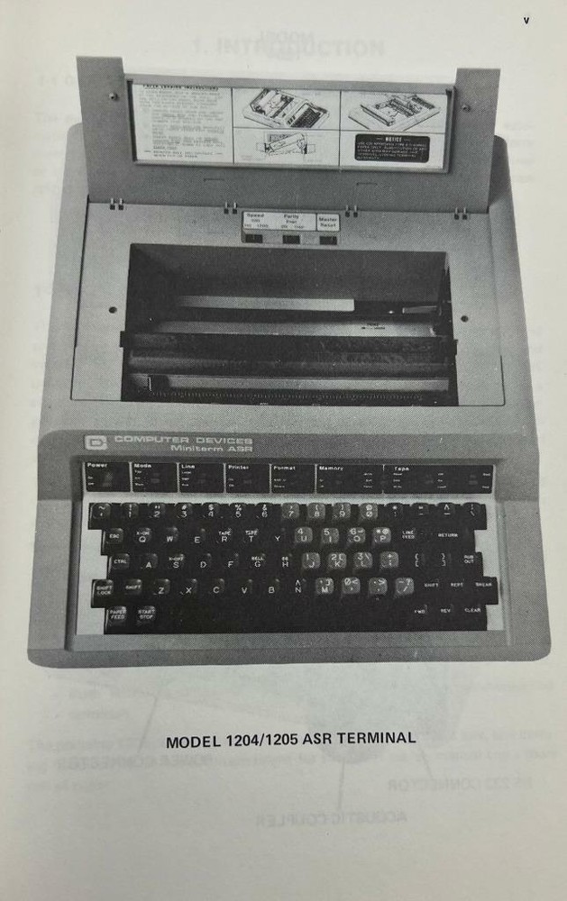 Computer Devices Models 1204 & 1205 Miniterm ASR Operator's Guide