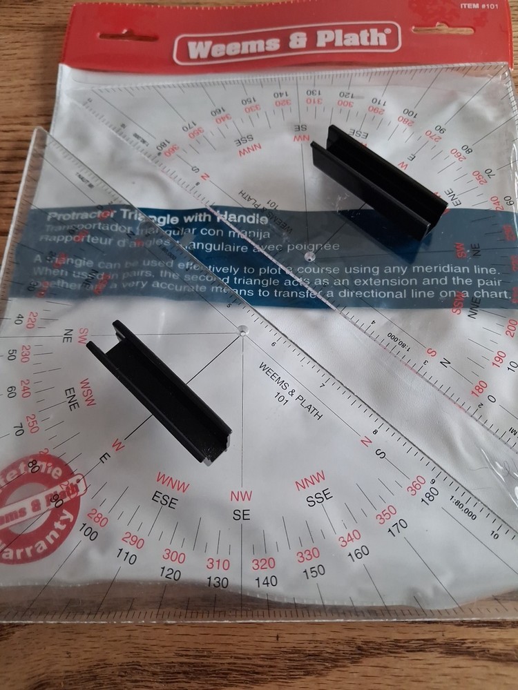 Lot Weems & Plath Navigation Map 2 Compass, 2 Protractor Triangles, 6" Divider