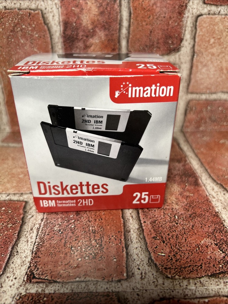 Imation 3.5" 2HD IBM Floppy Diskettes 1.44MB 25-Pack
