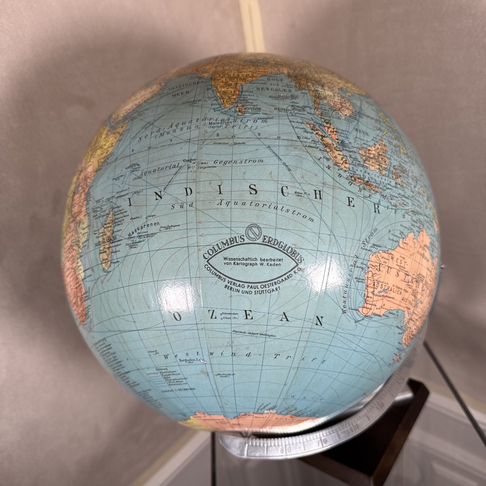 Vintage post-war German terrestrial globe - c. 1949