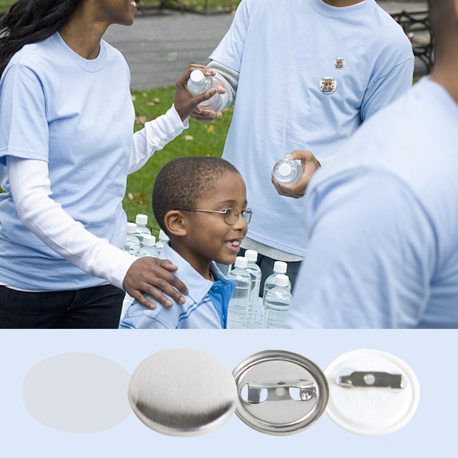 VEVOR 1" 25mm Button Badge Parts Supplies 500 Sets Maker Machine NOT Included