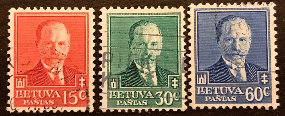 1934 LITHUANIA  Scott # 283-285