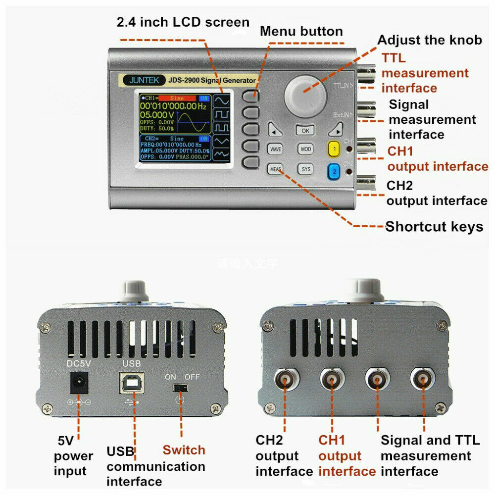 JDS2900 Dual-channel DDS Function Arbitrary Waveform Signal Generator 15-60MHz