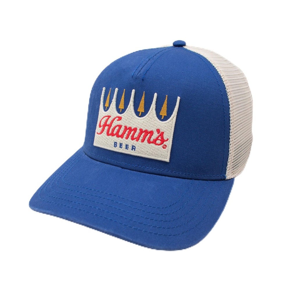 AMERICAN NEEDLE Hamm's Beer Valin Adjustable Snapback Trucker Baseball Hat, Ivor