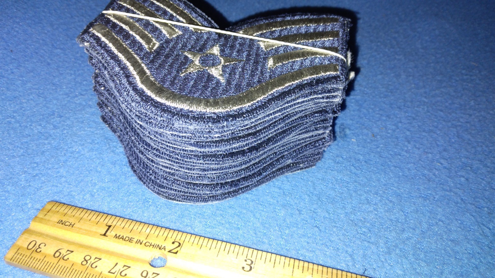 BUNDLE OF 20 - US AIR FORCE STAFF SERGEANT CUT EDGE RANK PATCHES - MALE - NEW