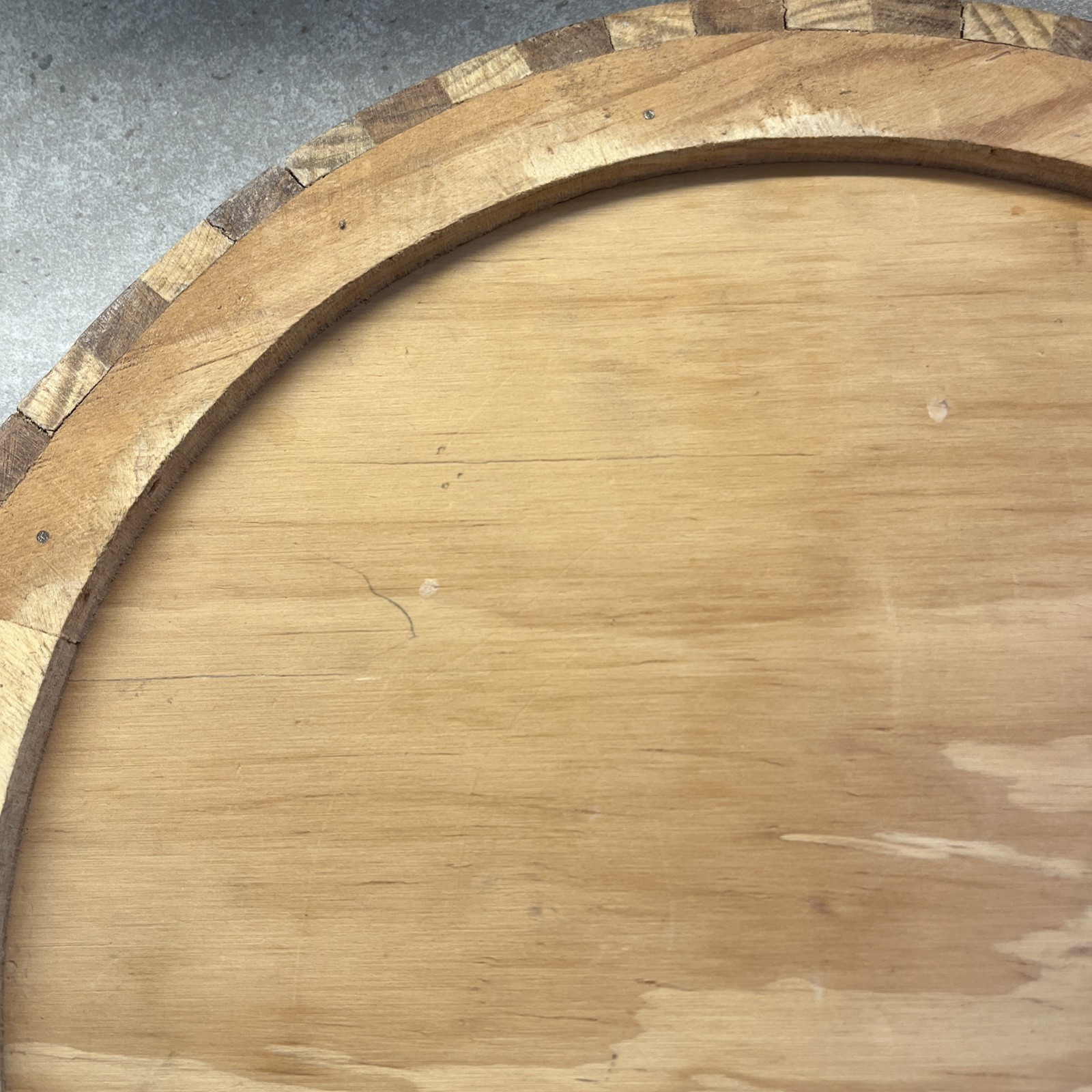 Vintage Aztec Mayan Calendar Mexico Inlaid Wall Hanging 13” Solid Wood