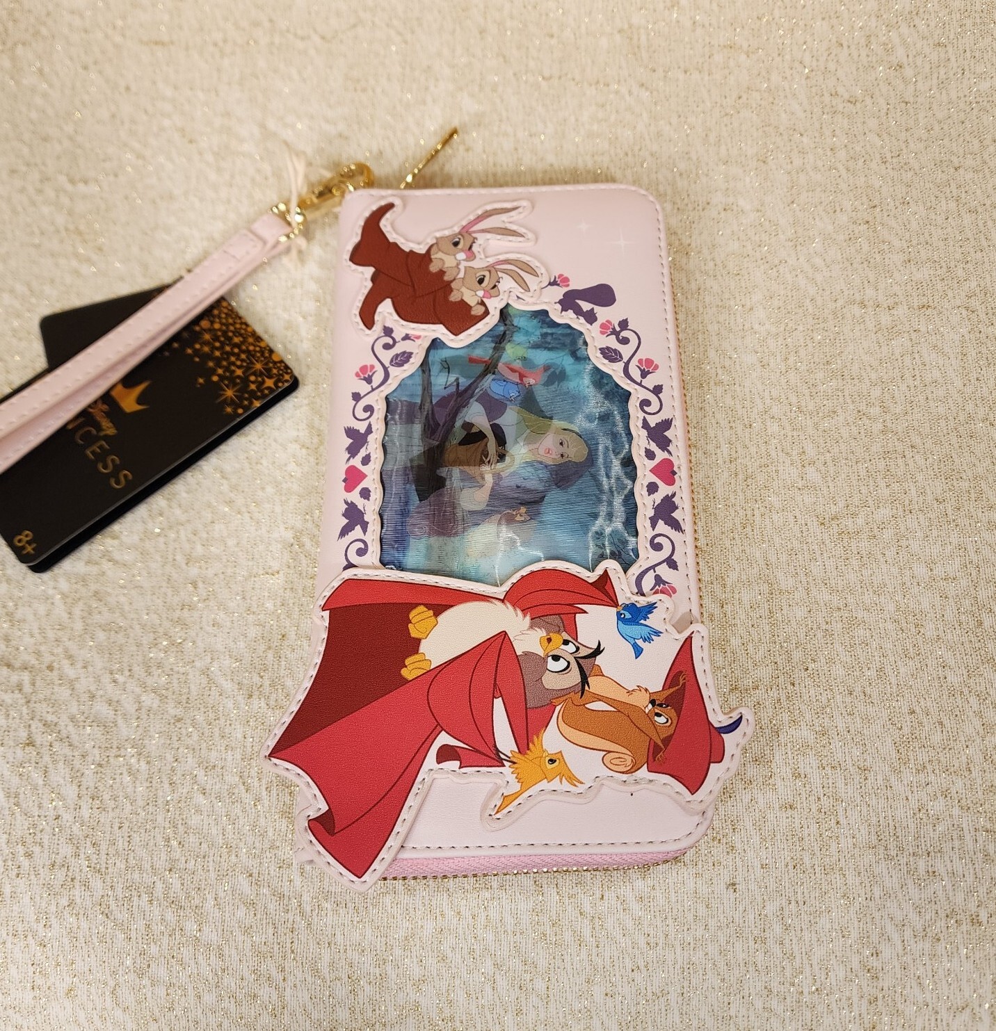 Loungefly Disney Sleeping Beauty Princess Lenticular Series Wristlet Wallet NEW