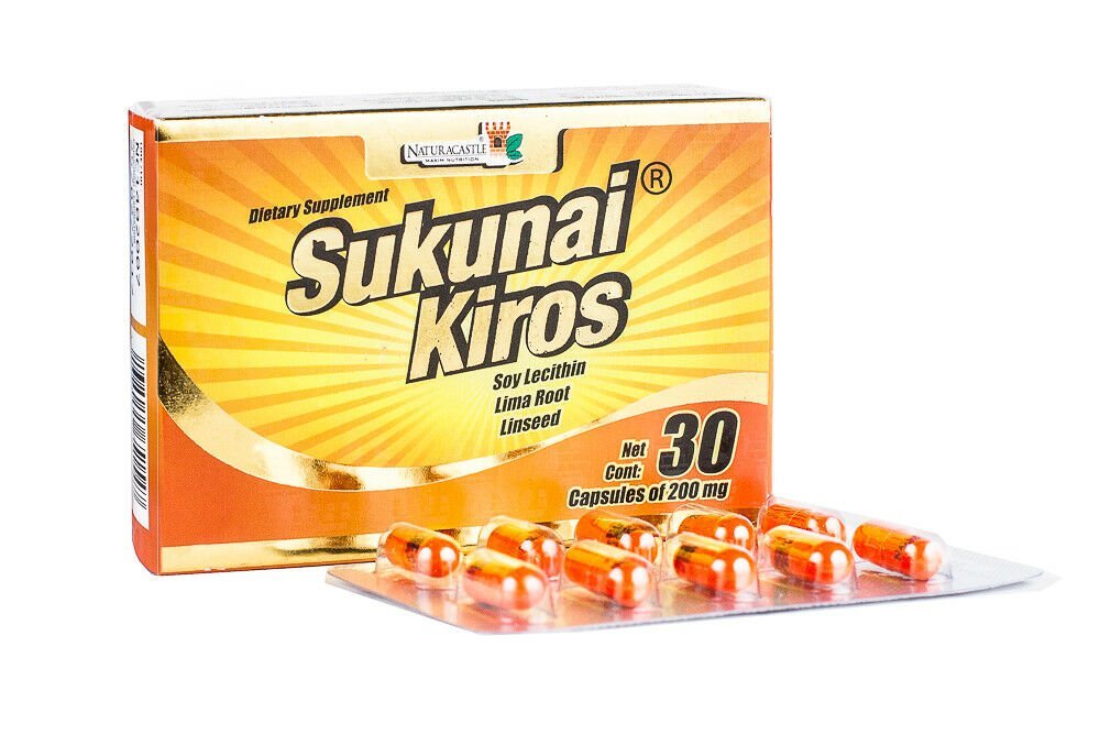 2 PACK SUKUNAI KIROS Original 60 CAPSULES Naturacastle Mexico- 60 DAY SUPPLY