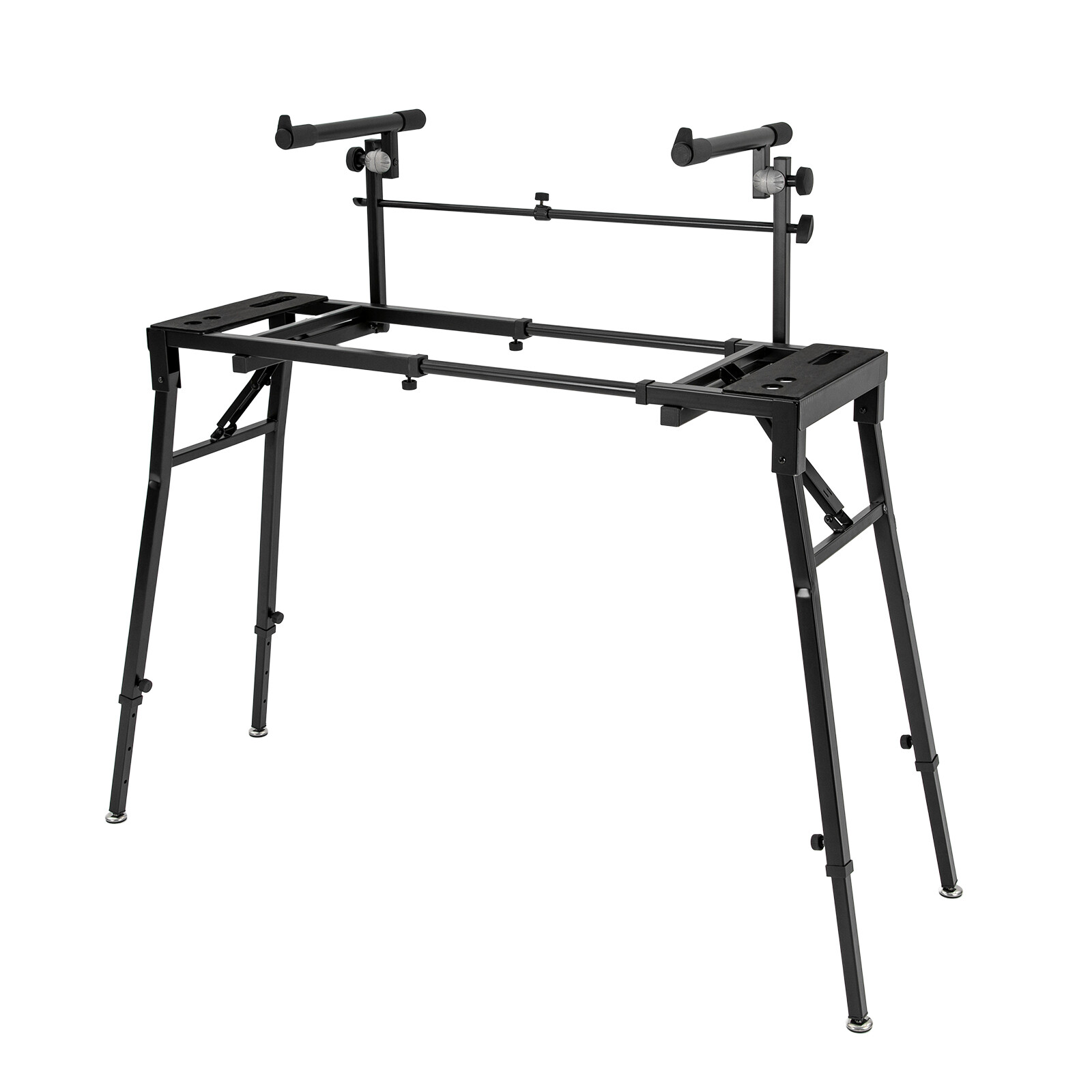 Keyboard Stand DJ Workstation Table Top Piano Holder 2-Tier Double Studio Mount