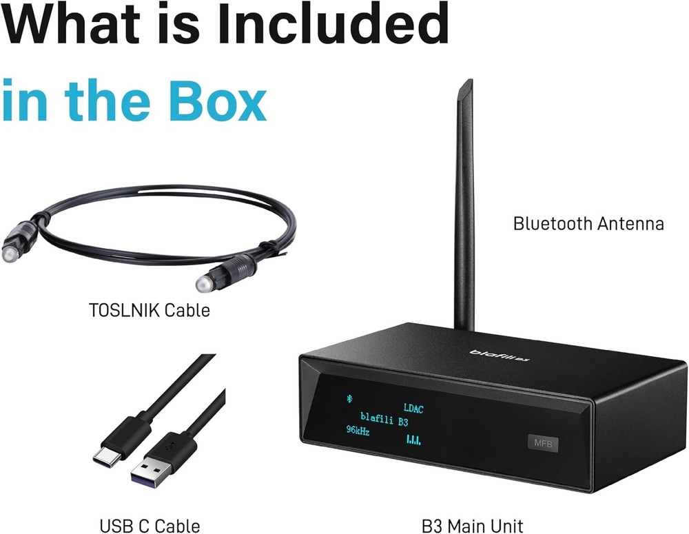 B3 Professional XLR Bluetooth v5.1 Music Receiver, LDAC & aptX HD Streamer, Buil