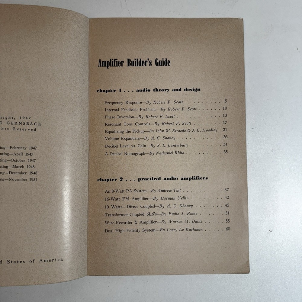 Amplifier Builders Guide-Gernsback Library No. 33- 1951 64 pgs.
