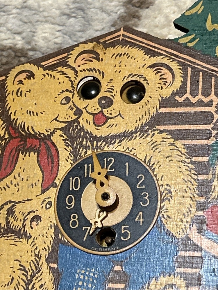 Vintage Engstler Germany Clock The 3 Bears