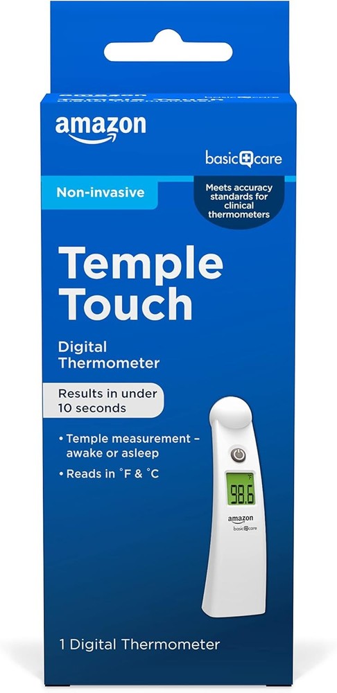 n Basic Care Temple Touch Digital Thermometer, Instant Read, Easy to