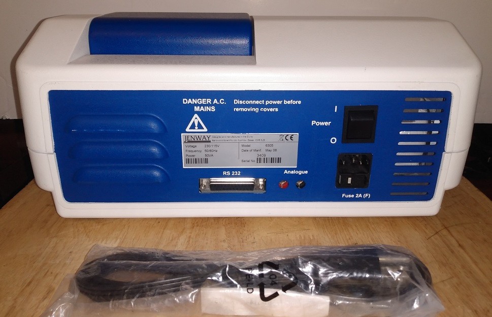 Jenway 6305 Spectrophotometer MAY 2006 Powers On, *Part/Repair