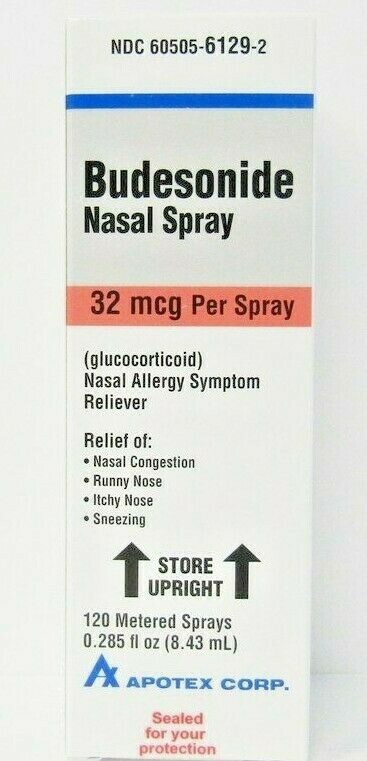 Budesonide Nasal Spray 32mcg, 8.43mL, 120 Sprays -Expiration Date 09-2024