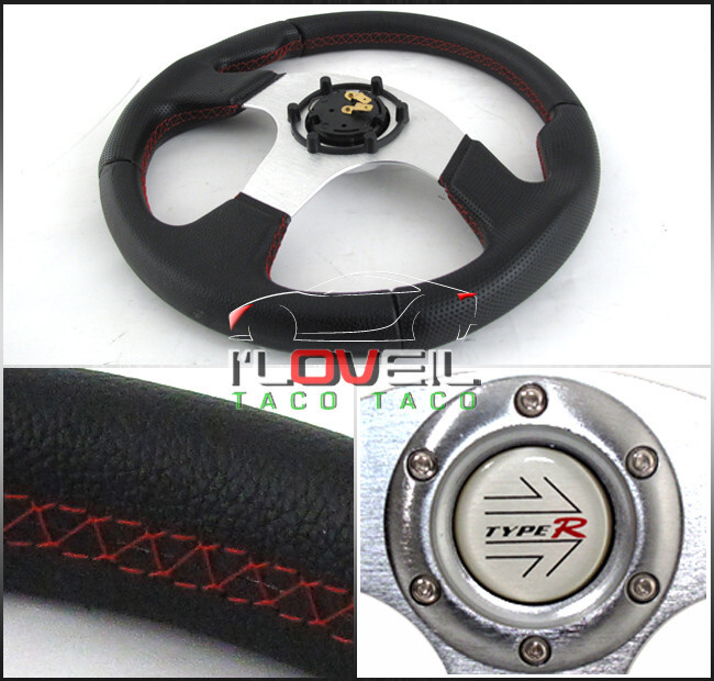 320mm Detachable Steering Wheel Combo-Thin Quick Release Purple+Hub+Horn Button