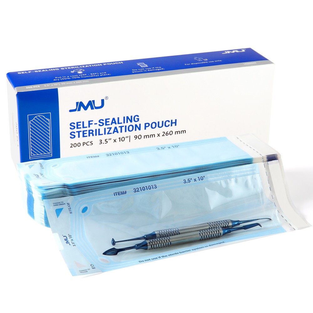 1000pcs Self Seal Sterilization Pouch Bag 2 Indicator for Steam/EO Sterilization