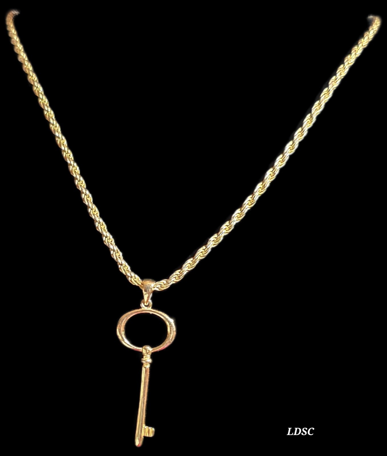 Gold Handcuff Key Antique Plated on 925 Silver ~ Pendant ~ Great PD Gift