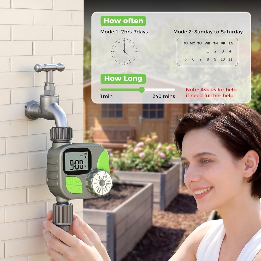 Sprinkler Timer- Hose Timer for Garden Hose, Programmable Watering Timer and